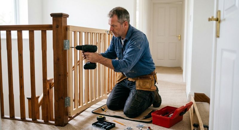Stair Gate Assembly in Overland Park, KS