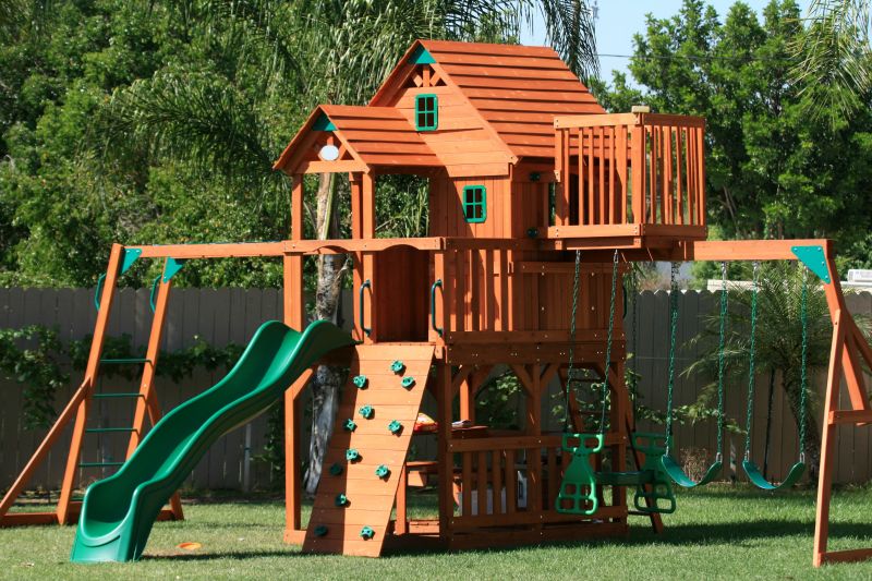 Wooden Swing Set Installation in Kansas City, KS
